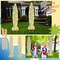 2 Pcs LED Surf Board Yard Signs with Stakes - Tropical Summer Lawn Sign Light up Hawaiian Outdoor Decor - Plastic Surfboard Sign with Stakes for Beach Pool Party Decor